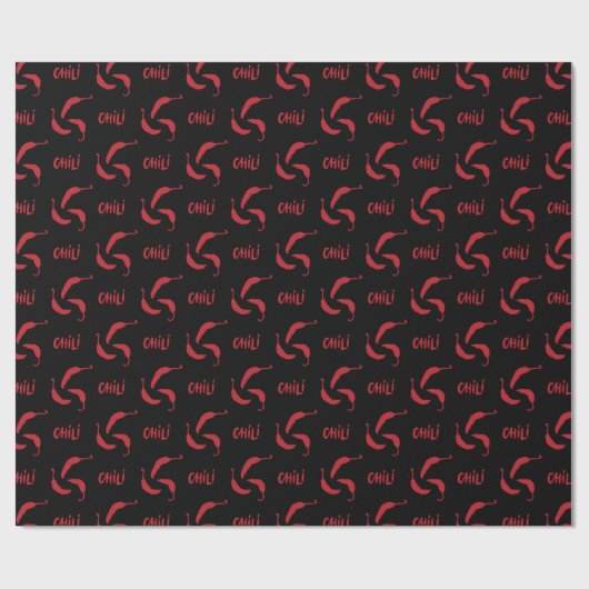 Red Chili Peppers Pattern Cadeaupapier (Vlak)