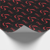 Red Chili Peppers Pattern Cadeaupapier (Hoek)