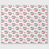 Red Chili Peppers Pattern Cadeaupapier (Vlak)