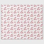 Red Chili Peppers Pattern Cadeaupapier (Vlak)