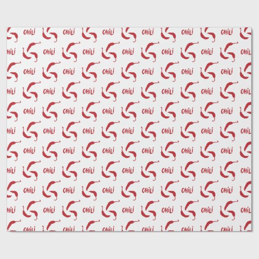 Red Chili Peppers Pattern Cadeaupapier (Vlak)
