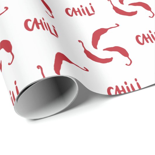 Red Chili Peppers Pattern Cadeaupapier (Rol Hoek)