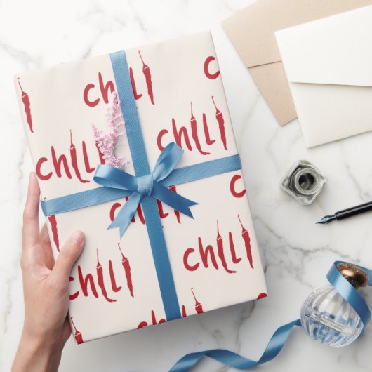 Red Chili Peppers Pattern Cadeaupapier (Geschenken)