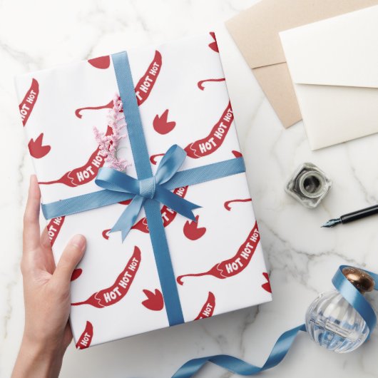 Red Chili Peppers Pattern Cadeaupapier (Geschenken)