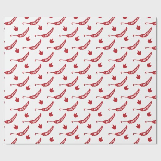 Red Chili Peppers Pattern Cadeaupapier (Vlak)