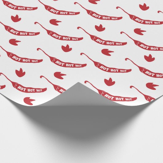 Red Chili Peppers Pattern Cadeaupapier (Hoek)