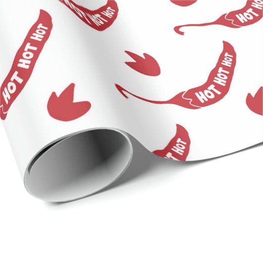 Red Chili Peppers Pattern Cadeaupapier (Rol Hoek)