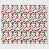 Red Chili Peppers Pattern Cadeaupapier (Vlak)