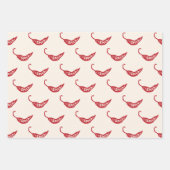 Red Chili Peppers Pattern Inpakpapier Vel (Voorkant)