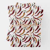 Red Chili Peppers Pattern Inpakpapier Vel (In situ)