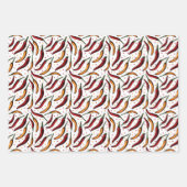 Red Chili Peppers Pattern Inpakpapier Vel (Voorkant)
