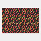 Red Chili Peppers Pattern Inpakpapier Vel (Voorkant)