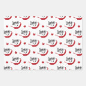 Red Chili Peppers Pattern Inpakpapier Vel (Voorkant 2)