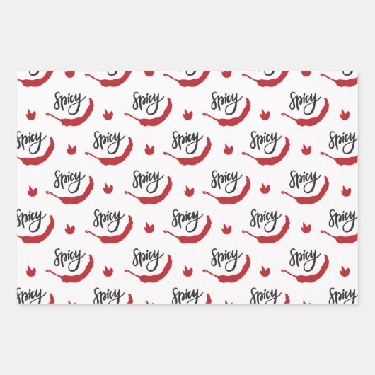 Red Chili Peppers Pattern Inpakpapier Vel (Voorkant 2)