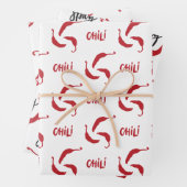 Red Chili Peppers Pattern Inpakpapier Vel (In situ)