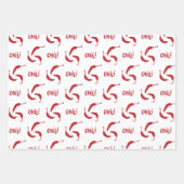 Red Chili Peppers Pattern Inpakpapier Vel (Voorkant)