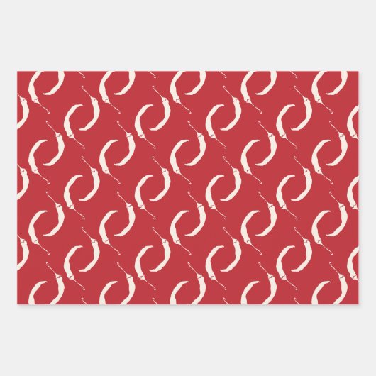 Red Chili Peppers Pattern Inpakpapier Vel (Voorkant 3)