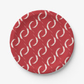 Red Chili Peppers Pattern Papieren Bordje (Voorkant)