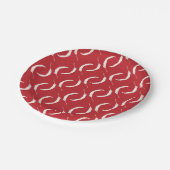 Red Chili Peppers Pattern Papieren Bordje (Gekanteld)