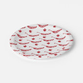 Red Chili Peppers Pattern Papieren Bordje (Gekanteld)