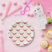 Red Chili Peppers Pattern Papieren Bordje (Feest)