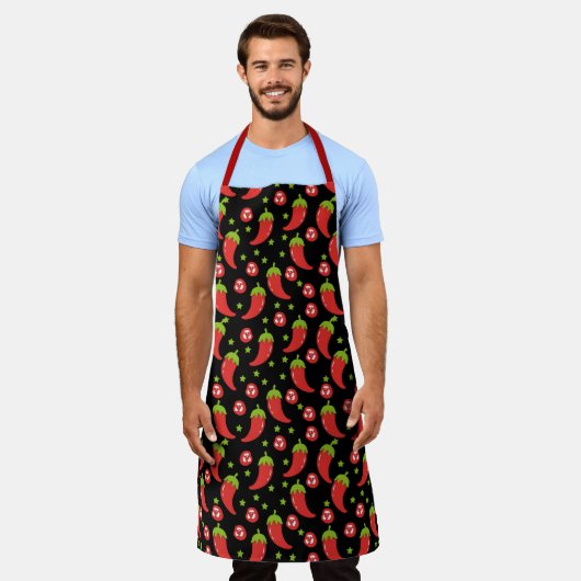 Red Chili Peppers Pattern Schort (Gedragen)
