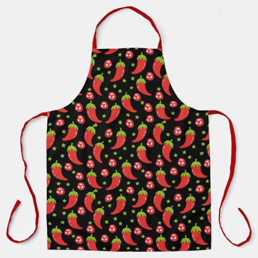 Red Chili Peppers Pattern Schort (Voorkant)