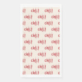 Red Chili Peppers Pattern Servet (Voorkant)