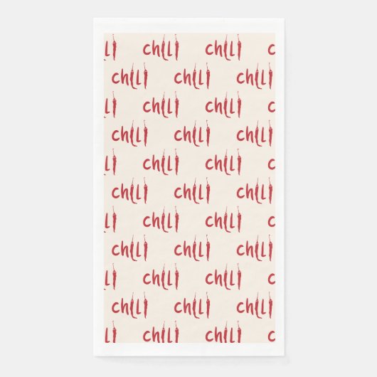Red Chili Peppers Pattern Servet (Voorkant)