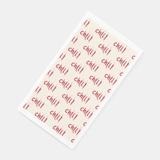 Red Chili Peppers Pattern Servet (Hoek)