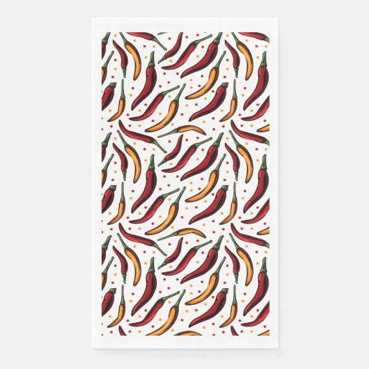 Red Chili Peppers Pattern Servet (Voorkant)