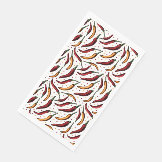 Red Chili Peppers Pattern Servet (Hoek)