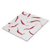 Red Chili Peppers Pattern Tegeltje (Zijkant)