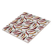 Red Chili Peppers Pattern Tegeltje (Zijkant)
