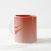 Red Chili Peppers rode tweekleurige mok (Voorkant links)