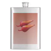 Red Chili Peppers stainless steel flask Flacon (Voorkant)