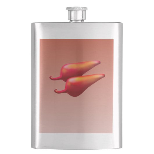 Red Chili Peppers stainless steel flask Flacon (Voorkant)