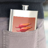 Red Chili Peppers stainless steel flask Flacon (Voorbeeld)