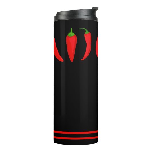 Red Chili Peppers Thermische Tumbler Thermosbeker (Gedraaid links)