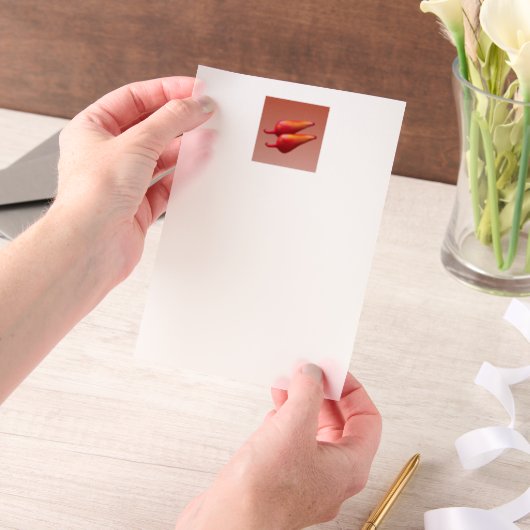 Red Chili Peppers vellum papers Uitnodigingen (Draagbaar)