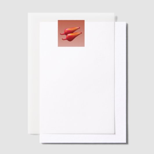 Red Chili Peppers vellum papers Vellum Uitnodigingen (Offset)