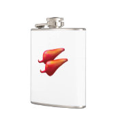 Red Chili Peppers white wrapped flask Heupfles (Links)