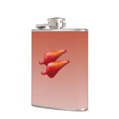 Red Chili Peppers wrapped flask Heupfles (Links)