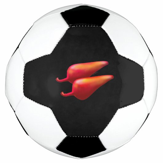Red Chili Peppers zwart voetbal (Voorkant)