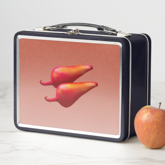 Red Chili Peppers zwarte lunchbox (In situ)