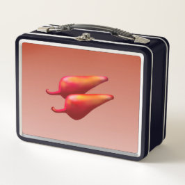 Red Chili Peppers zwarte lunchbox