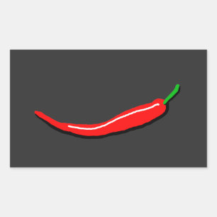 Red Chili Rechthoekige Sticker