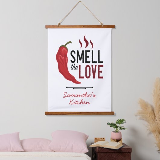 Red Chili Ruik de liefde Hangend Wandkleed (Slaapkamer)