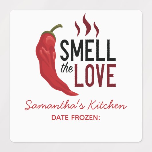 Red Chili Ruik de liefde Labels (Design 1)