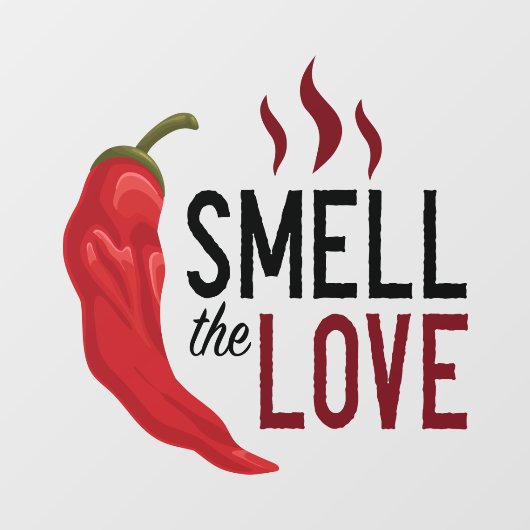 Red Chili Ruik de liefde Raamsticker (Vel)